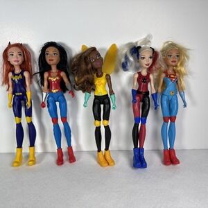 DC‎ Comics SUPERHERO GIRLS 12" Figures x5 Batgirl Supergirl Harley Hawkgirl
